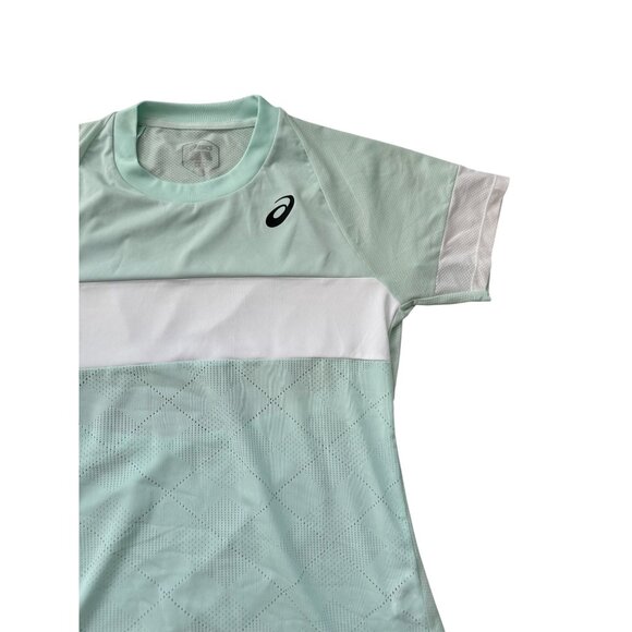 ASICS Women’s Mint Green Jersey Short Sleeve Top Size Large - Picture 2 of 8
